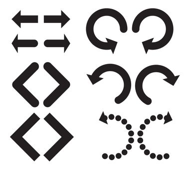 undo and redo arrow icon on white background. forward and back symbol. undo and redo arrow sign