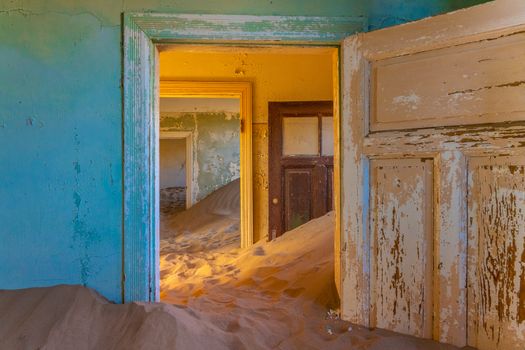 Kolmanskop abandoned building near Luderitz in Namibia, Africa.