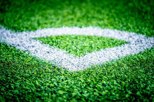 Corner Line of an indoor football soccer training field