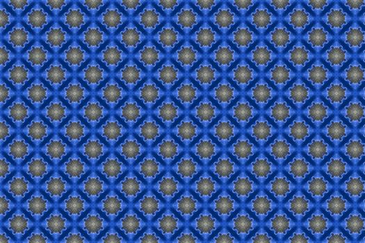 Abstract decorative textured mosaic background. Seamless pattern. Blue.