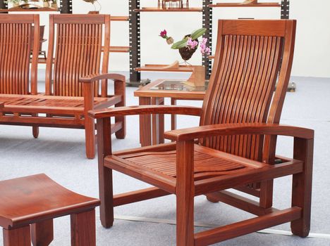 TAINAN, TAIWAN - MARCH 14: An exhibit that combines modern furniture and orchids at the exhibition at the 2013 Taiwan International Orchid Show on March 14, 2013 in Tainan.