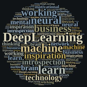 Illustration with word cloud on Deep Learning.