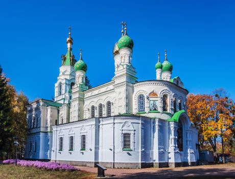 Reserve The Field of the Great Poltava Battle, UKRAINE Orthodox Samson church on the battlefield Poltava, Ukrainian modernism.