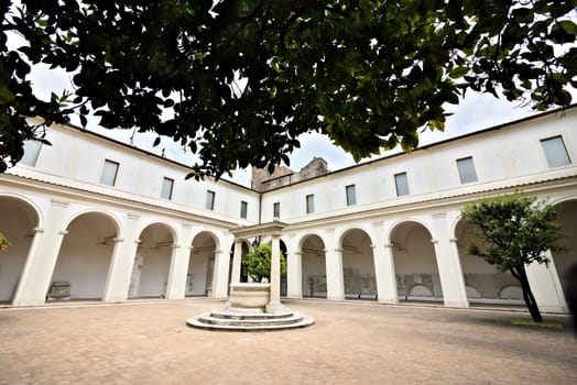 Rome, Italy. 05/01/2019.  Well in the center of the small cloister.