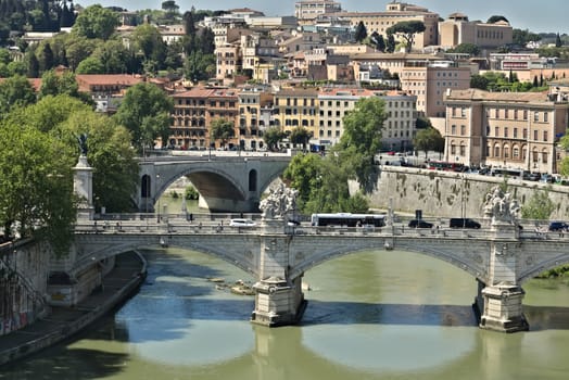 Bridge linking Rome to Via della Conciliazione and the Vatican city.