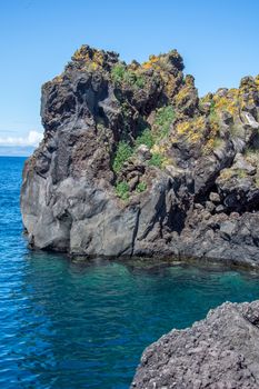 Walk on the Azores archipelago. Discovery of the island of Pico, Azores. Portugal. Madalena