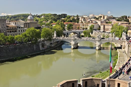 Rome, Italy. 05/02/2019. Bridge linking Rome to Via della Conciliazione and the Vatican city.