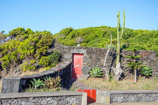 Walk on the Azores archipelago. Discovery of the island of Pico, Azores. Portugal. Madalena