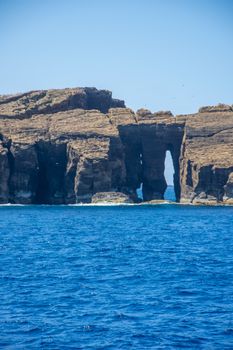 Walk on the Azores archipelago. Discovery of the island of Pico, Azores. Portugal. Madalena