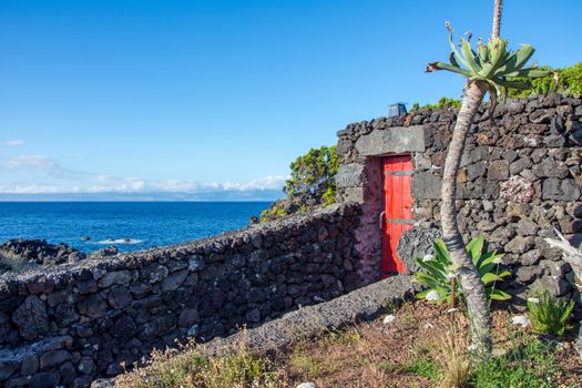 Walk on the Azores archipelago. Discovery of the island of Pico, Azores. Portugal. Madalena