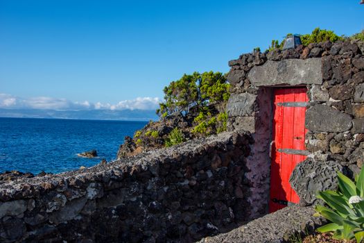 Walk on the Azores archipelago. Discovery of the island of Pico, Azores. Portugal. Madalena