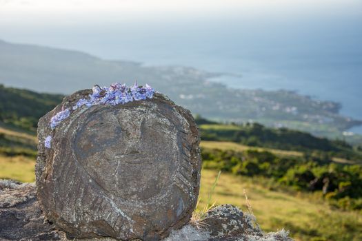 Walk on the Azores archipelago. Discovery of the island of Pico, Azores. Portugal. Madalena