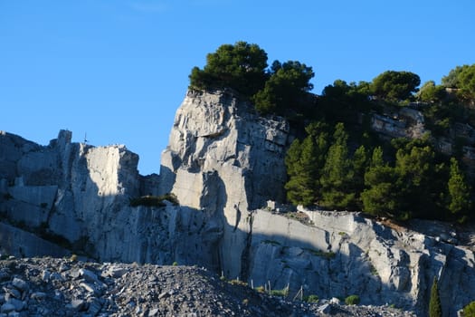 Portoro marble quarries on Palmaria Island, near the Cinque Terre in the municipality of Portovenere. La Spezia, Italy.