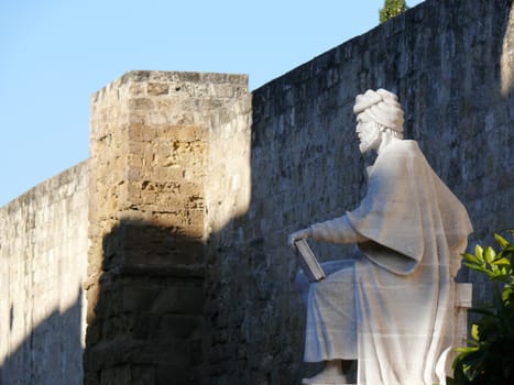 A monument to the philosopher, doctor, mathematician whose Latin name was Aven Roshd, very influential in the medieval Muslim world.