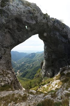 In the background the sea of Versilia.