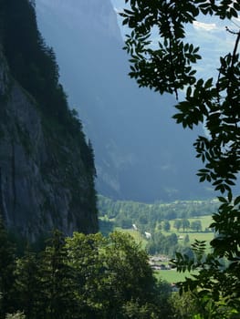 View of the valley taken from the path that leads from Grindelwald to Wengen.