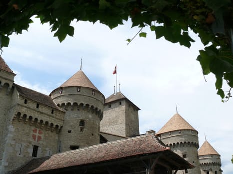 On a shore of Lake Geneva, there is this magnificent castle whose origins date back to the Middle Ages.