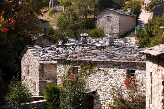 Campocatino is a small village with houses built entirely of white marble from the Apuan Alps.
