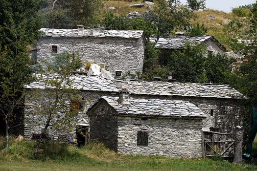 Campocatino is a small village with houses built entirely of white marble from the Apuan Alps.