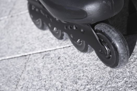 Black freestyle roller skates