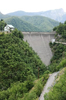 An artificial lake used for the production of electricity.