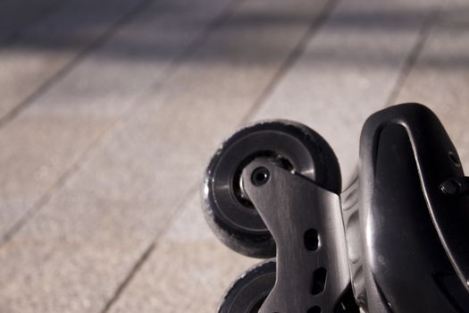 Black freestyle roller skates