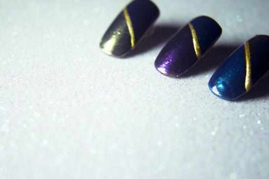 Different color swatches for acrylic nails