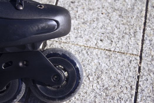 Black freestyle roller skates
