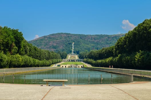 Royal Palace Park of Caserta near Napoli, Italy