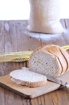 Bread on the table of the bakery.