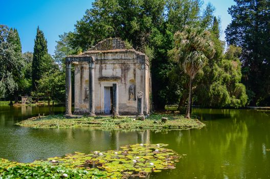 English garden in the royal palace of Caserta