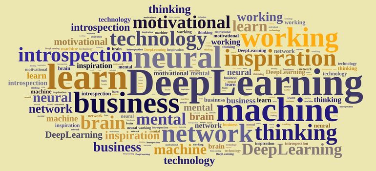 Illustration with word cloud on Deep Learning.