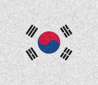 Illustration with a sign of South Korea.