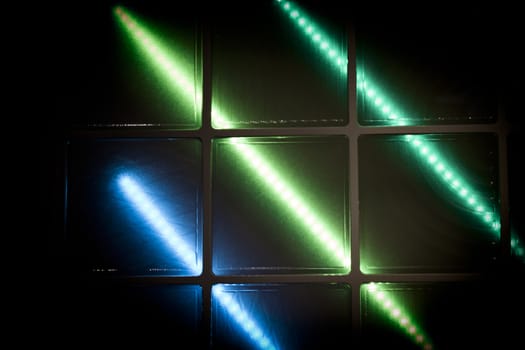 Abstract background with colored lines. No people