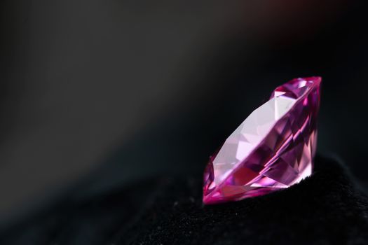 Pink diamond with copy space.  Jewelry concept