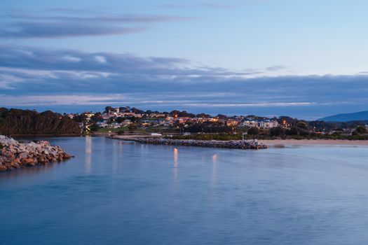 A beautiful sunset from Bar Beach North in Narooma, NSW, Australia