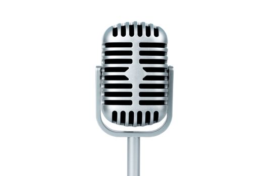 Microphone retro on isolated white background