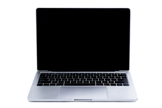 Laptop on isolated white with clipping paths