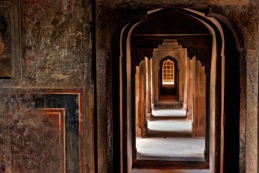 Datia palace ( also called Satkhanda Palace or Purana Mahal or the Old palace ). Datia, Madhya Pradesh state, India