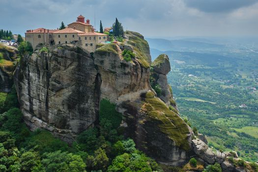 Monastery of St. Stephen in famous greek tourist destination Meteora in Greece