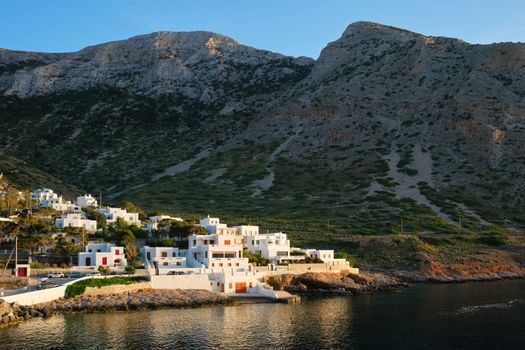 Kamares town on Sifnos island on sunset. Greece