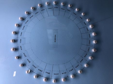 Beautiful view of pearls in the museum