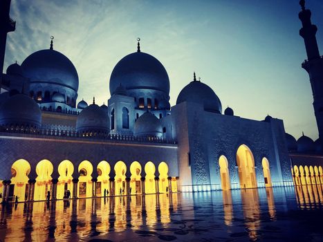 Amazing view of Sheikh zayed grand mosque at Dubai