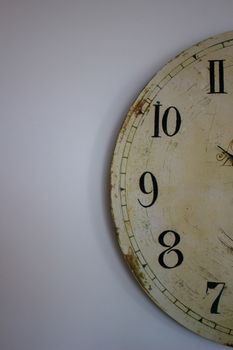 Midday Midnight Rustic Parchment Website Banner - Wide background of stone colored parchment effect with a partial fading clock face on left side and plenty of copy space on right side.