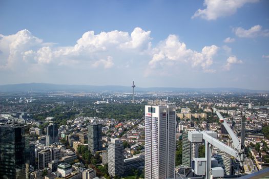 View from the Maintower in Frankfurt am Main, Germany.