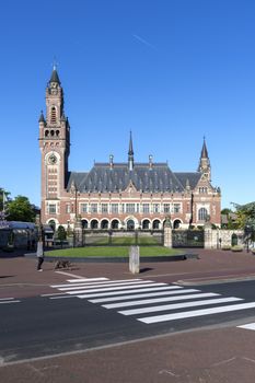 THE HAGUE, 14 April 2019 - Morning view of the Peace Palace, seat of the International Court of Justice, Principal judicial organ of the United Nation