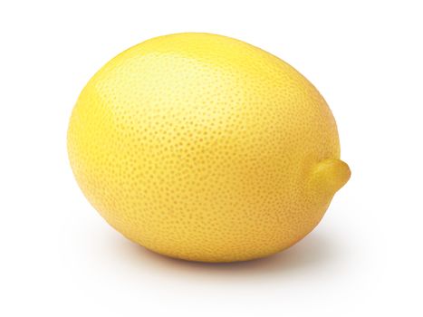 Whole lemon isolated on white. Clipping paths,infinite depth of field