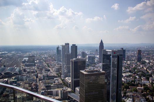 View from the Maintower in Frankfurt am Main, Germany.