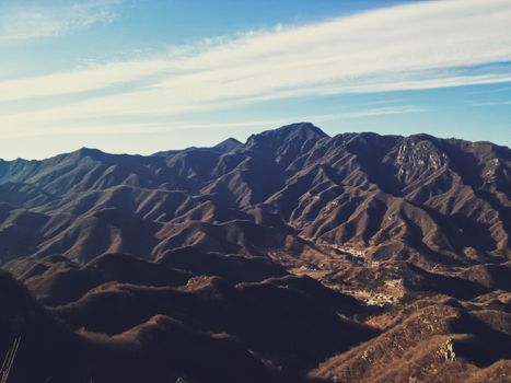 Sunset in the mountains, nature and landscape scene