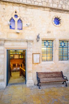 SAFED, ISRAEL - SEPTEMBER 14, 2016: The Ashkenazi HaAri Synagogue, in the Jewish quarter, in Safed (Tzfat), Israel